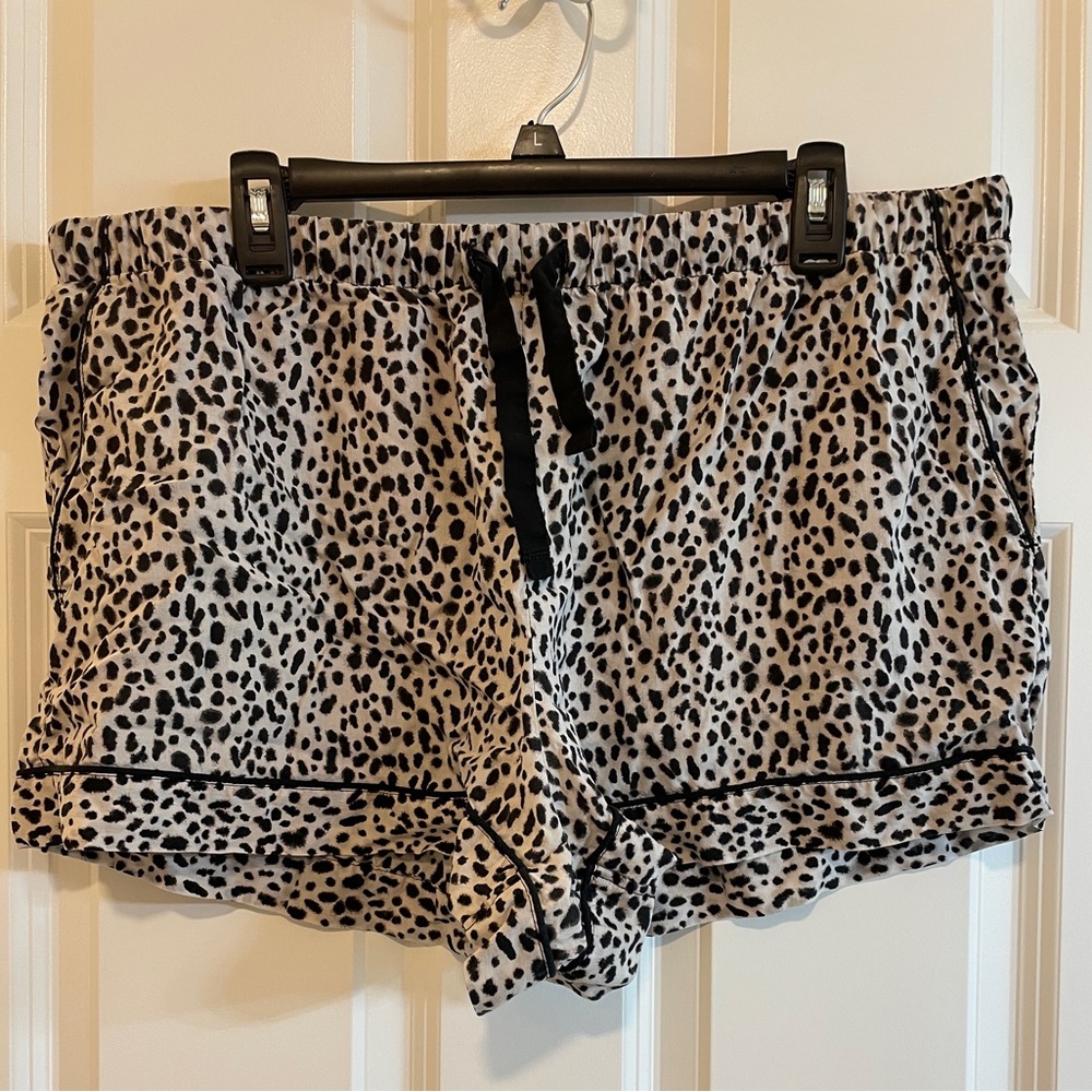 Stars Above Black and White Animal Print Shorts